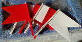 Jump Flags - Red and White - flag only (pair)